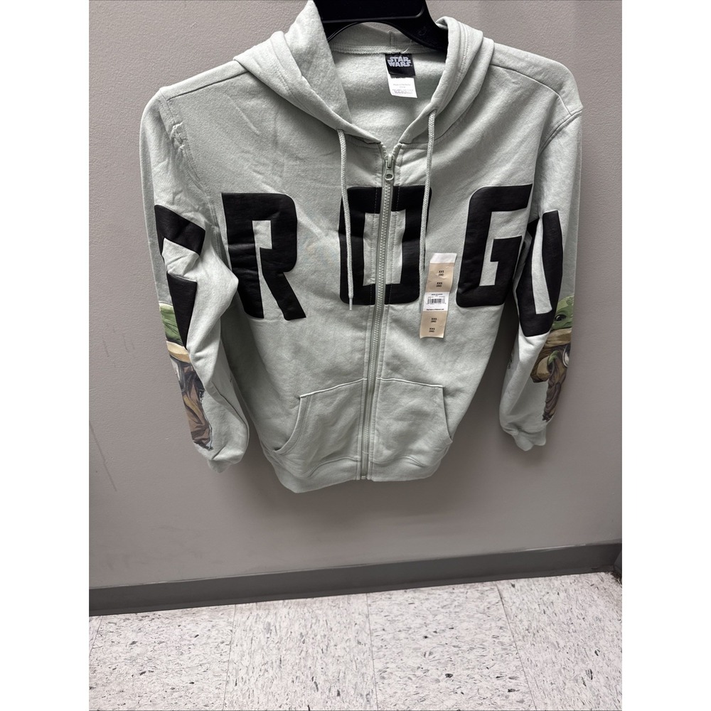 Women's Star Wars Grogu  Zip Up Hoodie Size XXS New